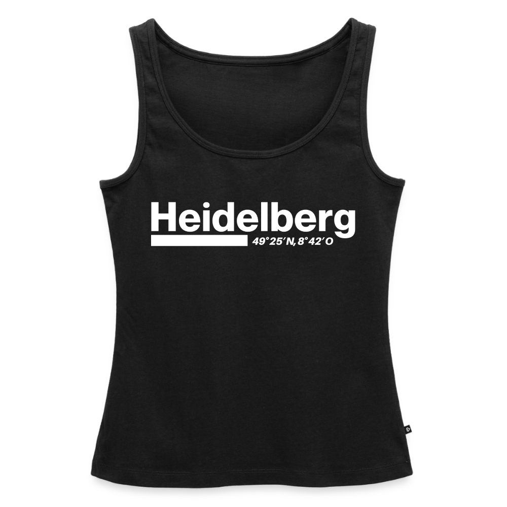 Tanktop Ladies Heidelberg "Bold GPS White" - Schwarz