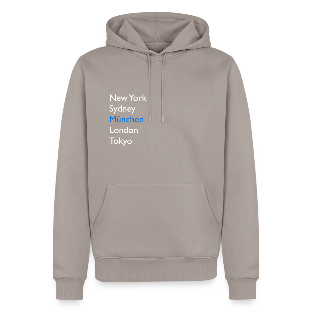 Hoodie München "Metropolen" Bright Edition - Taupe