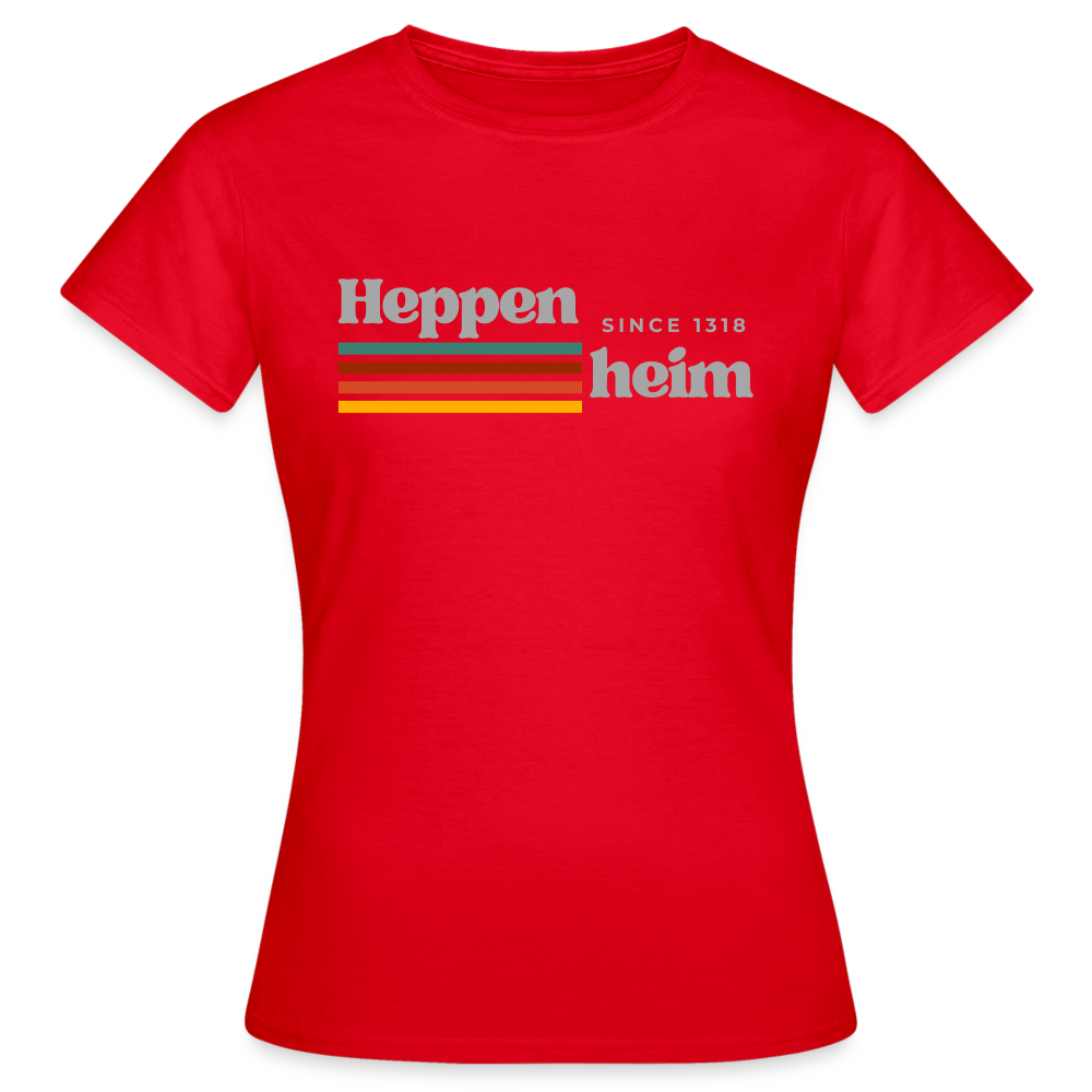 T-Shirt Ladies Heppenheim "Retro" - Rot