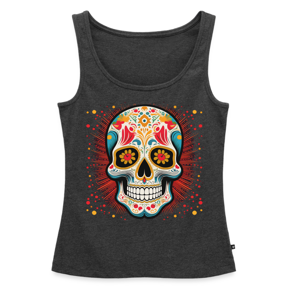 Tanktop Ladies Mexico "Craneo Dos" - Anthrazit meliert