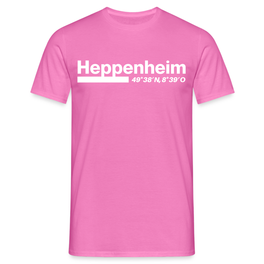 T-Shirt Heppenheim "Bold GPS White" - Pink