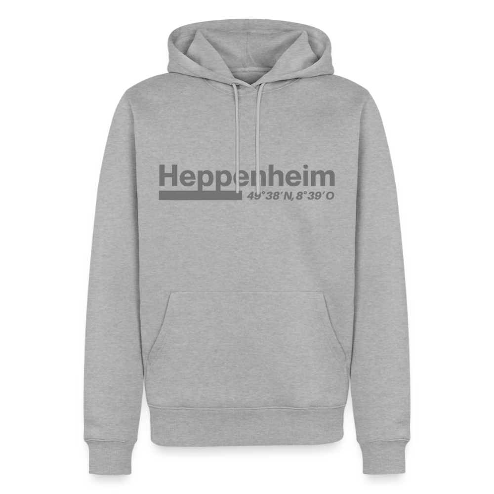 Hoodie Heppenheim "Bold GPS" - Grau meliert