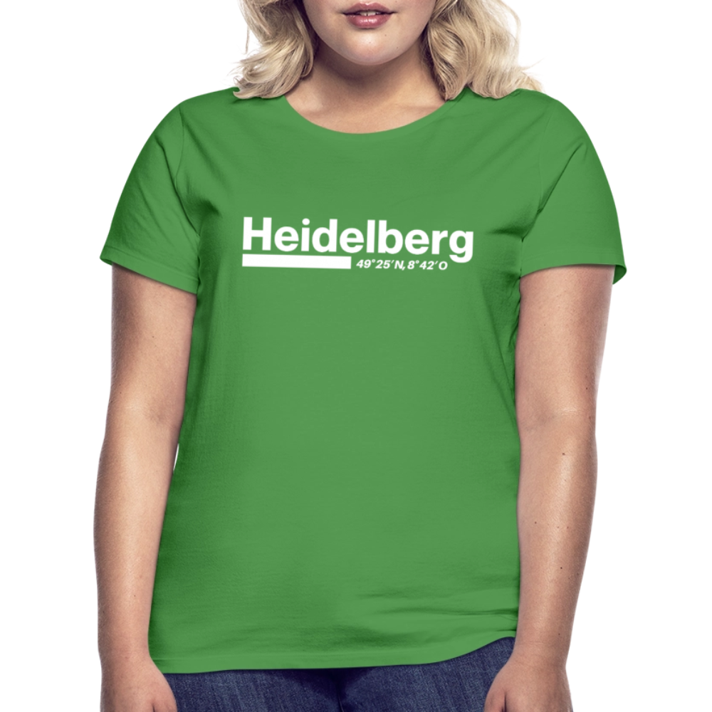 T-Shirt Ladies Heidelberg "Bold GPS White" - Kelly Green