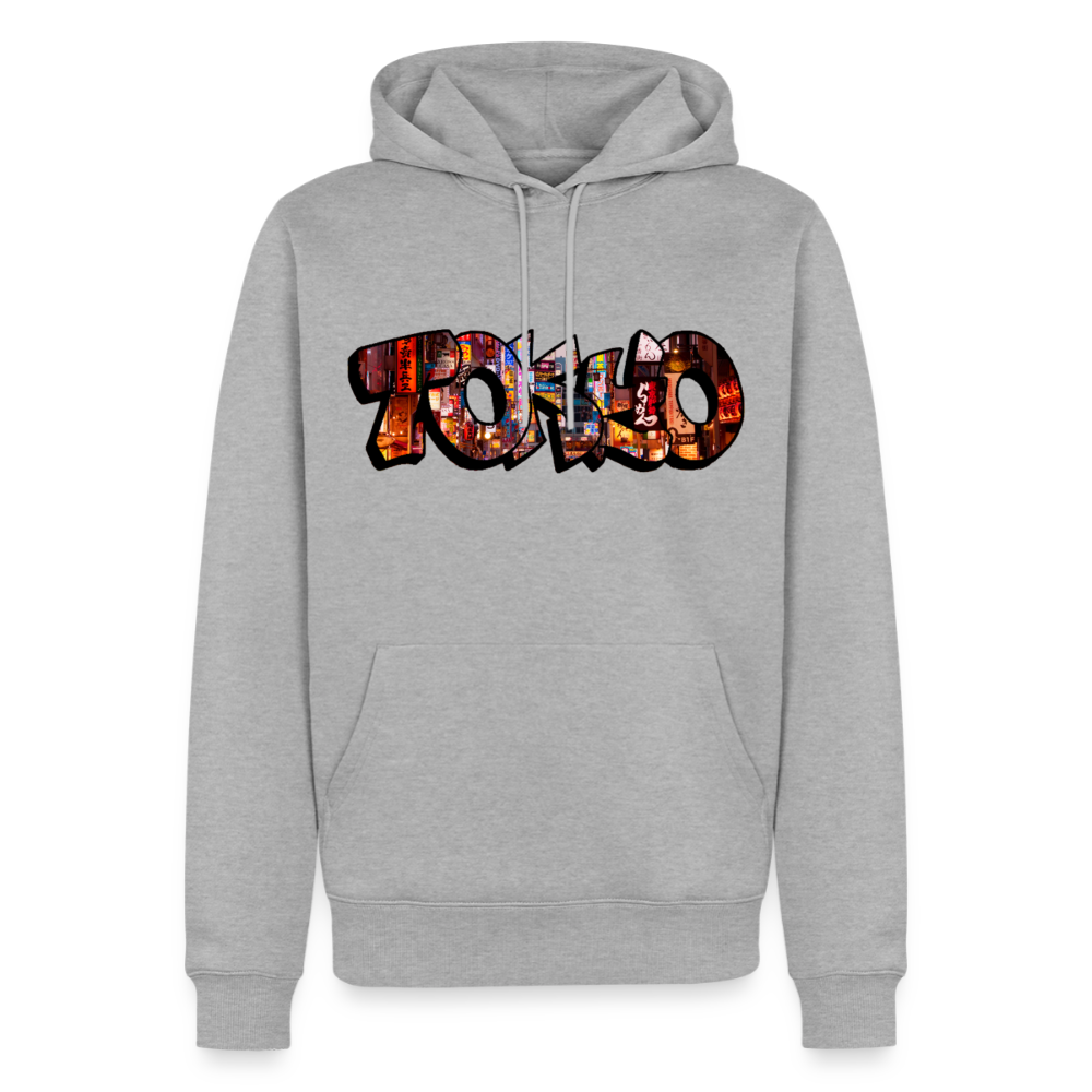 Hoodie Japan Graffiti "Tokyo" - Grau meliert