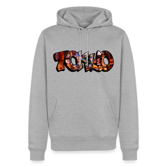 Hoodie Japan Graffiti "Tokyo" - Grau meliert