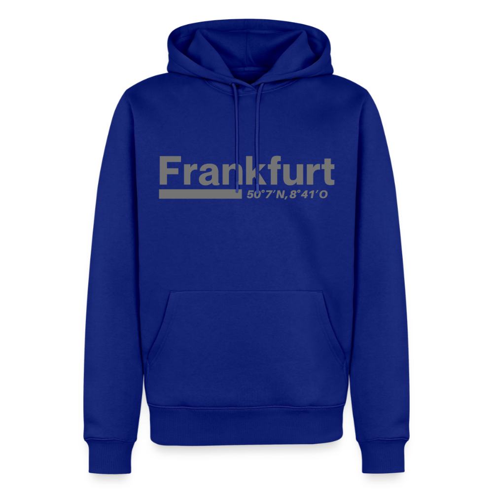 Hoodie Frankfurt (Main) "Bold GPS" - Royalblau