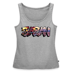 Tanktop Ladies Japan Graffiti "Panorama" - Grau meliert