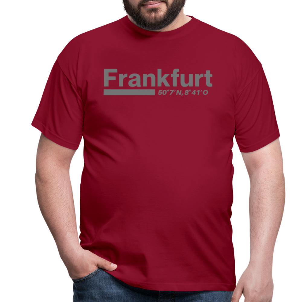 T-Shirt Frankfurt (Main) "Bold GPS" - Ziegelrot