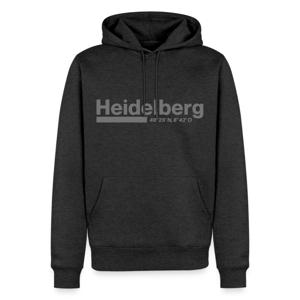 Hoodie Heidelberg "Bold GPS" - Anthrazit meliert