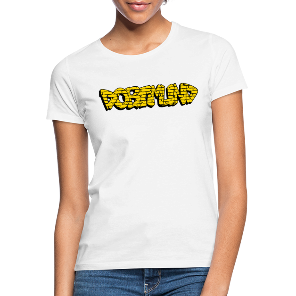 T-Shirt Ladies Dortmund Graffiti - white
