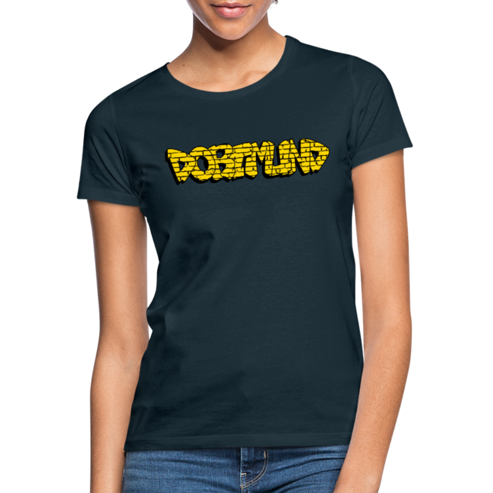 T-Shirt Ladies Dortmund Graffiti - navy
