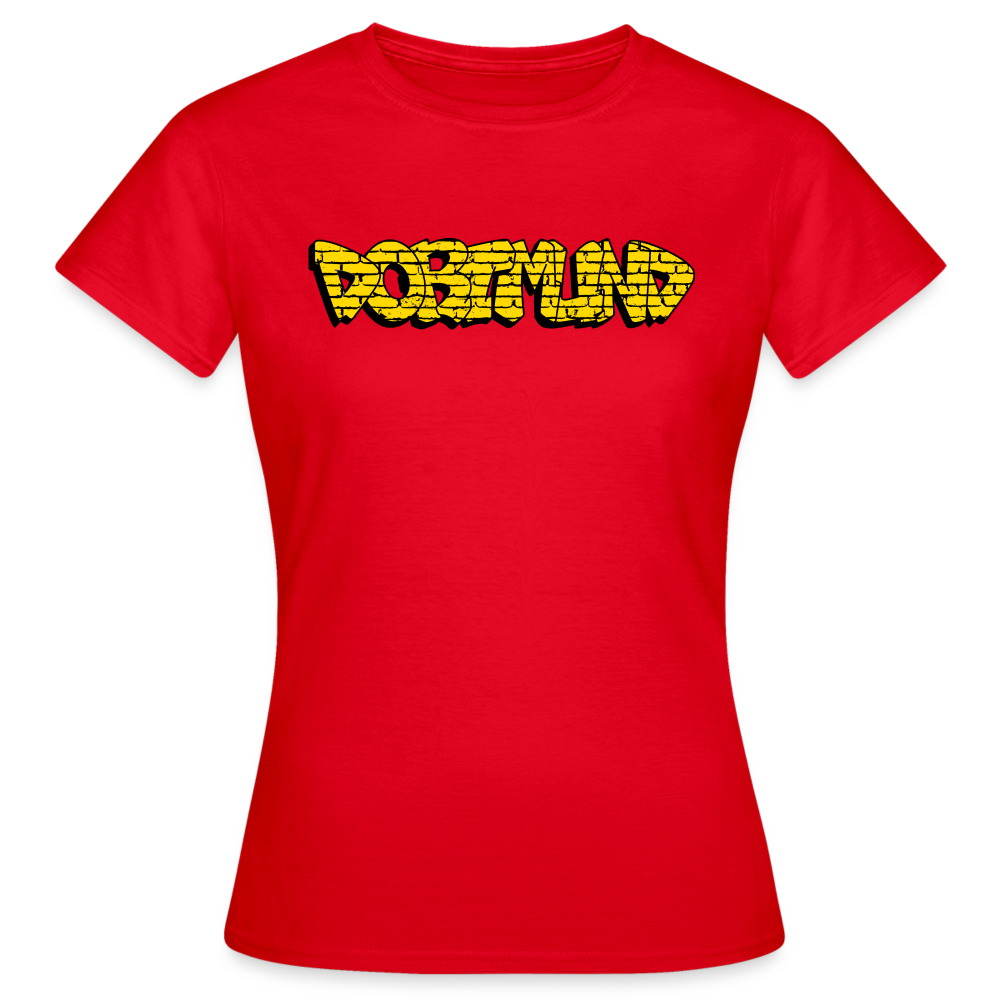 T-Shirt Ladies Dortmund Graffiti - red
