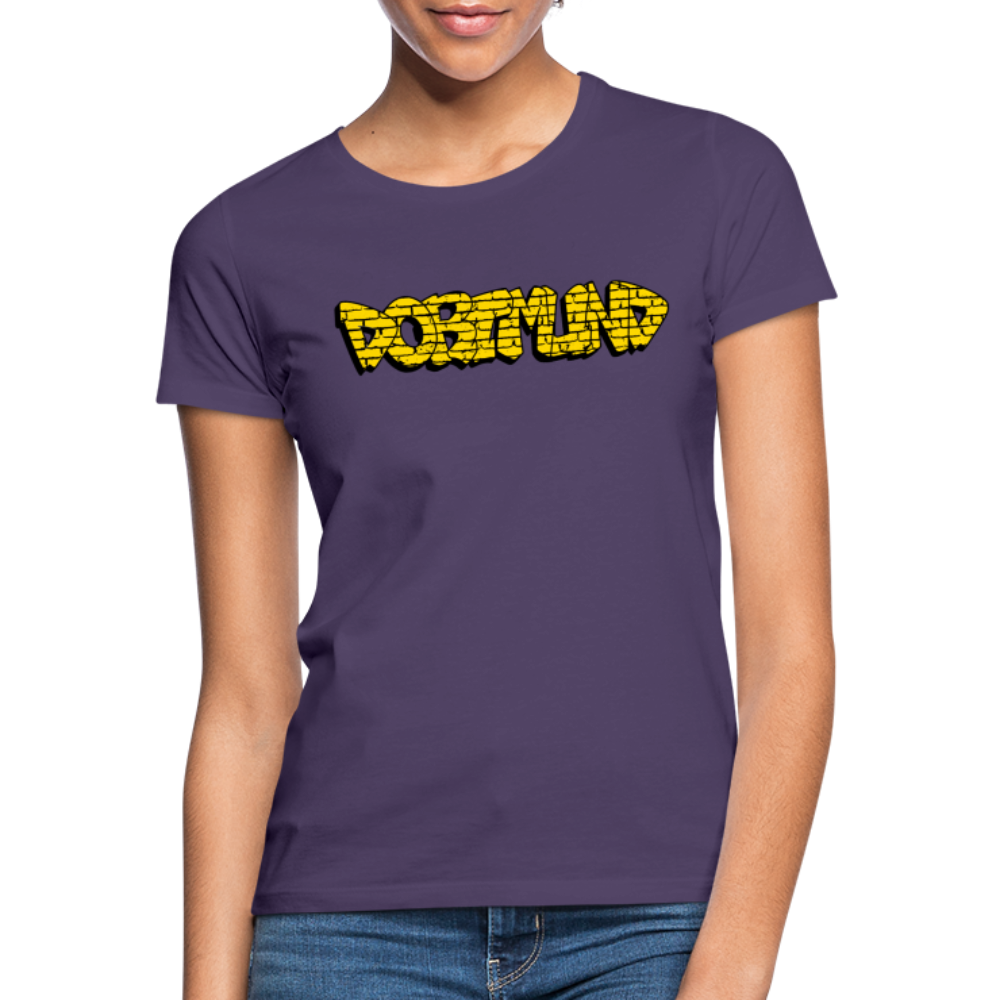 T-Shirt Ladies Dortmund Graffiti - dark purple