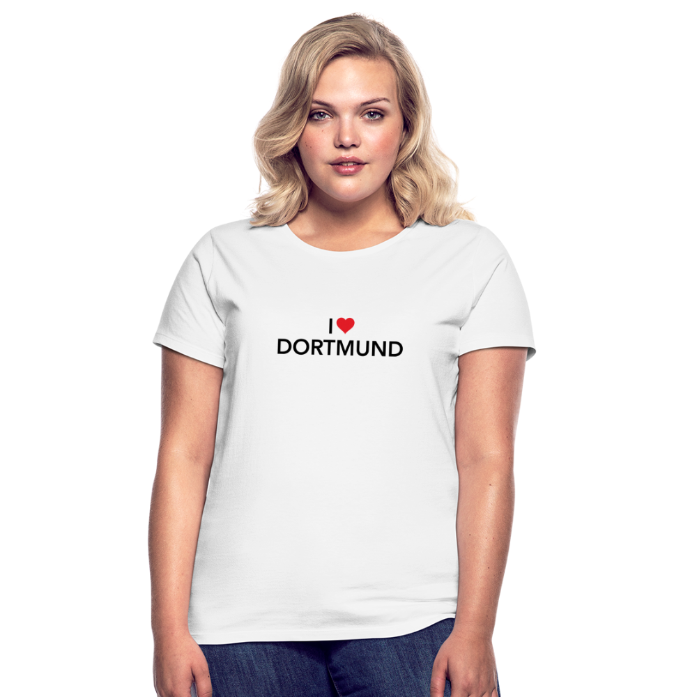 T-Shirt Ladies "I Love Dortmund" - white
