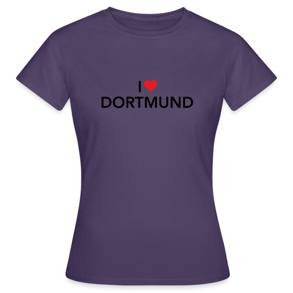 T-Shirt Ladies "I Love Dortmund" - dark purple