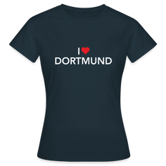 T-Shirt Ladies "I Love Dortmund" Dark Edition - navy