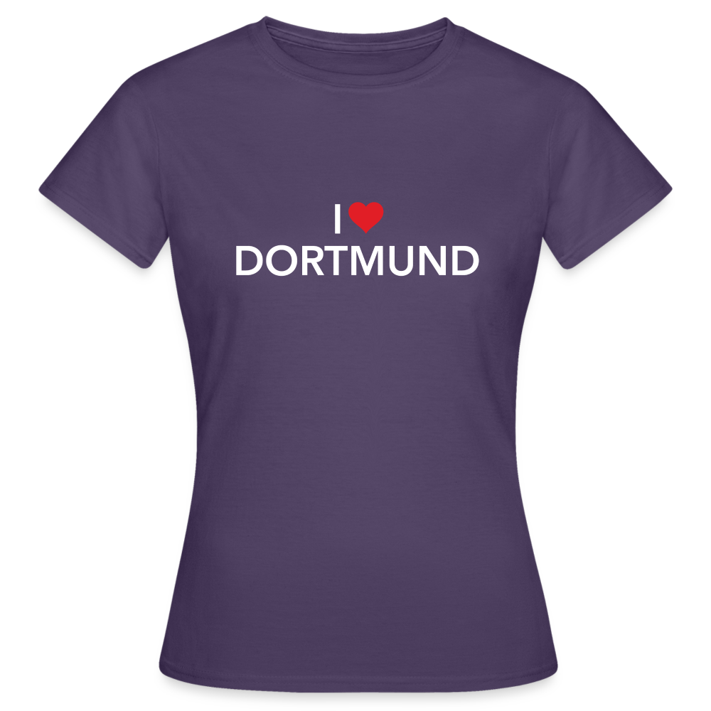 T-Shirt Ladies "I Love Dortmund" Dark Edition - dark purple