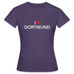 T-Shirt Ladies "I Love Dortmund" Dark Edition - dark purple