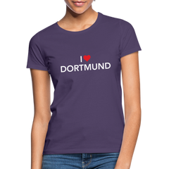 T-Shirt Ladies "I Love Dortmund" Dark Edition - dark purple