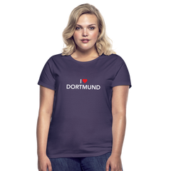 T-Shirt Ladies "I Love Dortmund" Dark Edition - dark purple