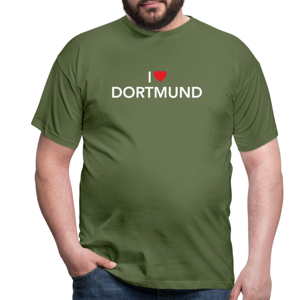 T-Shirt "I Love Dortmund" Dark Edition - military green