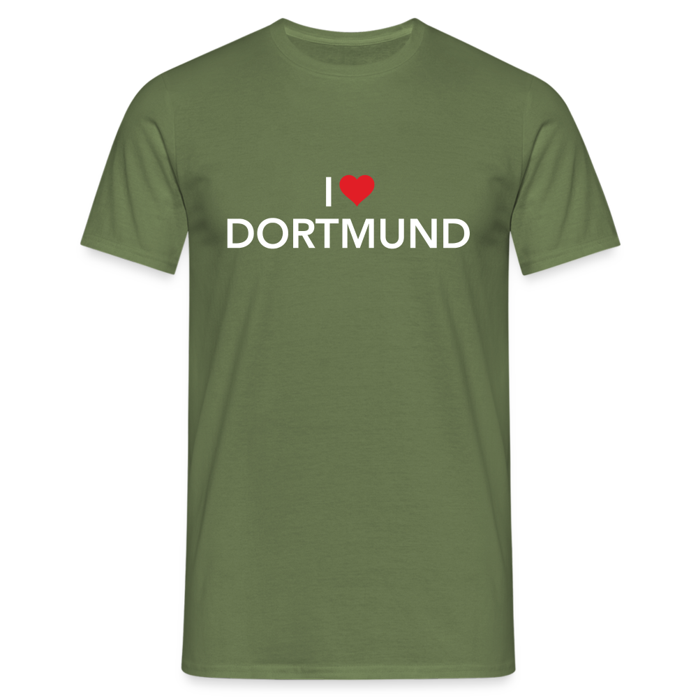 T-Shirt "I Love Dortmund" Dark Edition - military green