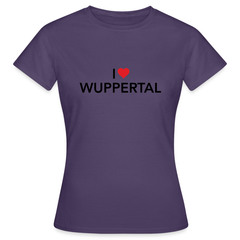 T-Shirt Ladies "I Love Wuppertal" - dark purple