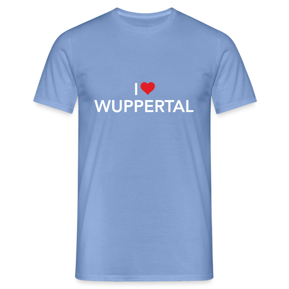 T-Shirt "I Love Wuppertal" Dark Edition - carolina blue