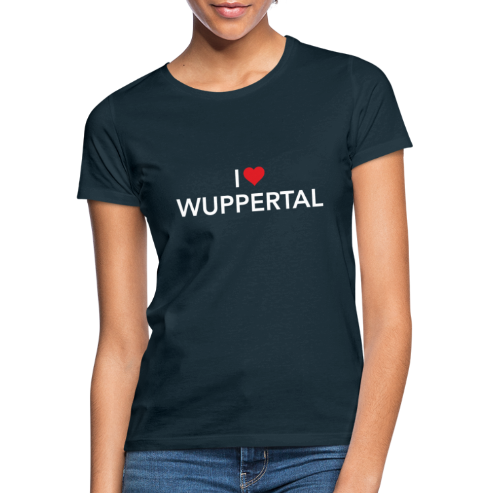 T-Shirt Ladies "I Love Wuppertal" Dark Edition - navy