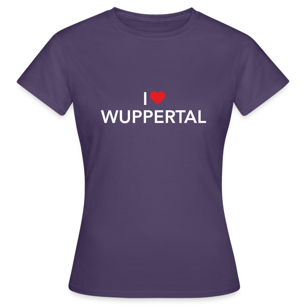T-Shirt Ladies "I Love Wuppertal" Dark Edition - dark purple