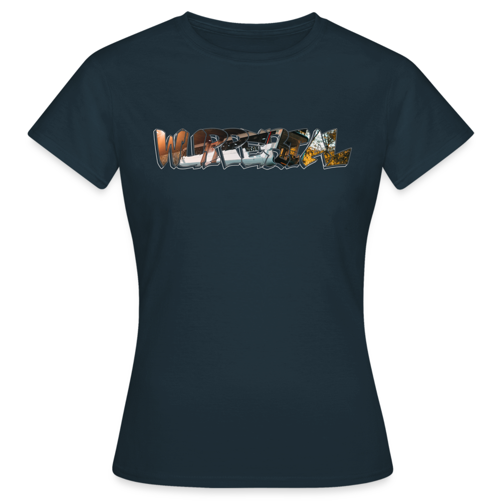 T-Shirt Ladies Wuppertal Schwebebahn - navy