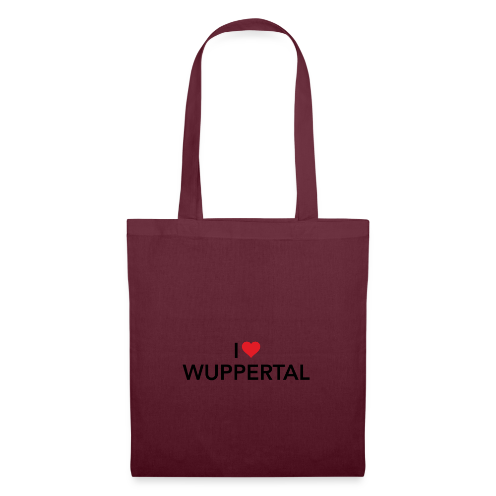 Tote Bag "I Love Wuppertal" - burgundy