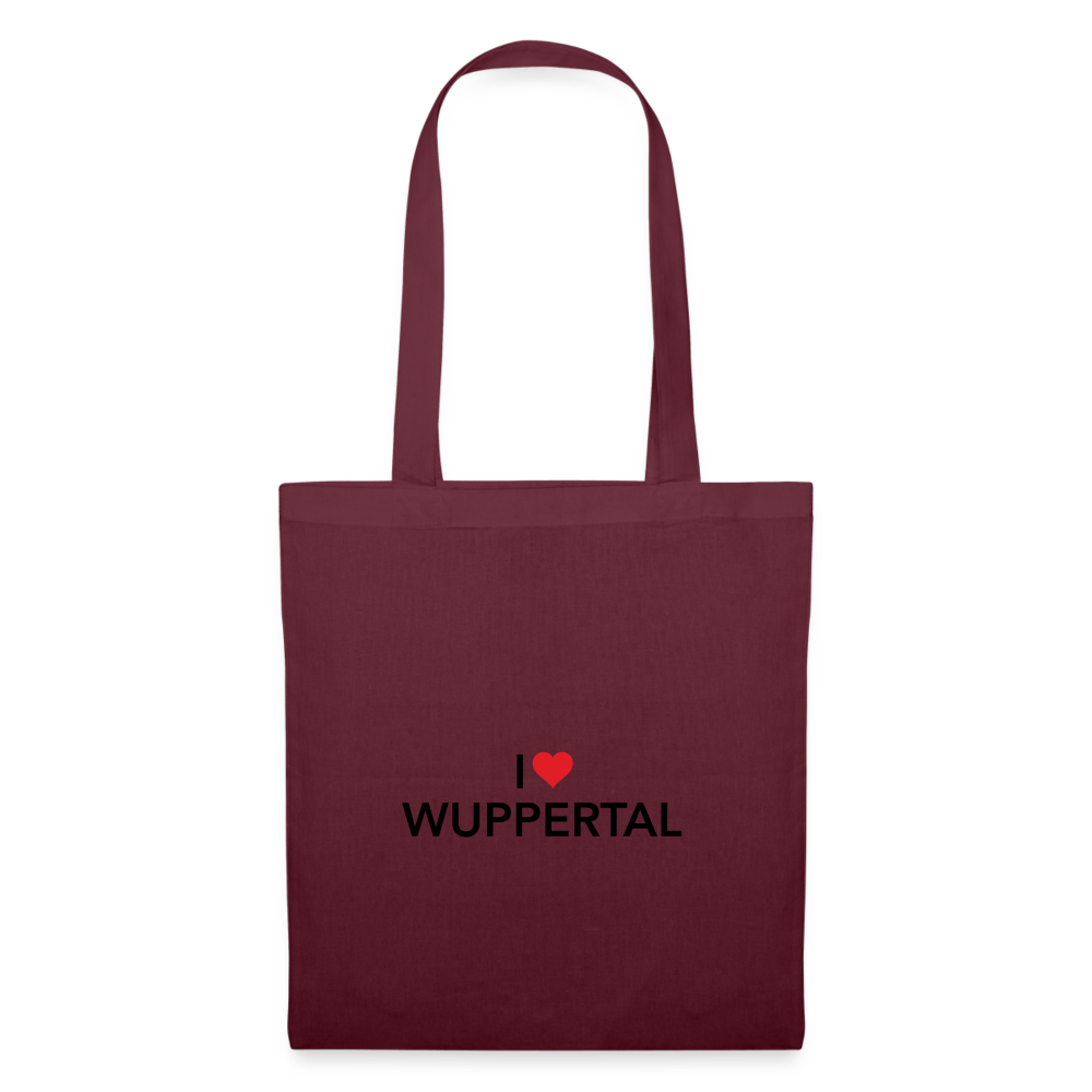 Tote Bag "I Love Wuppertal" - burgundy