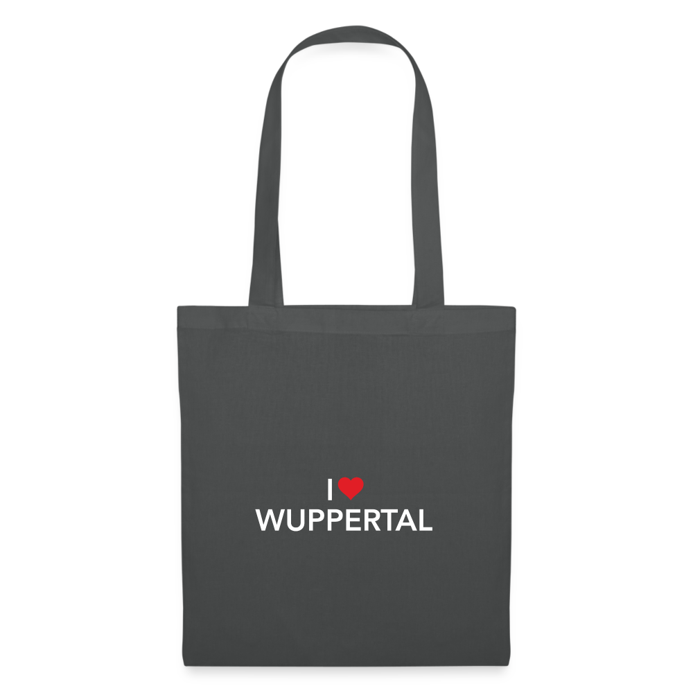 Tote Bag "I Love Wuppertal" Dark Edition - graphite grey