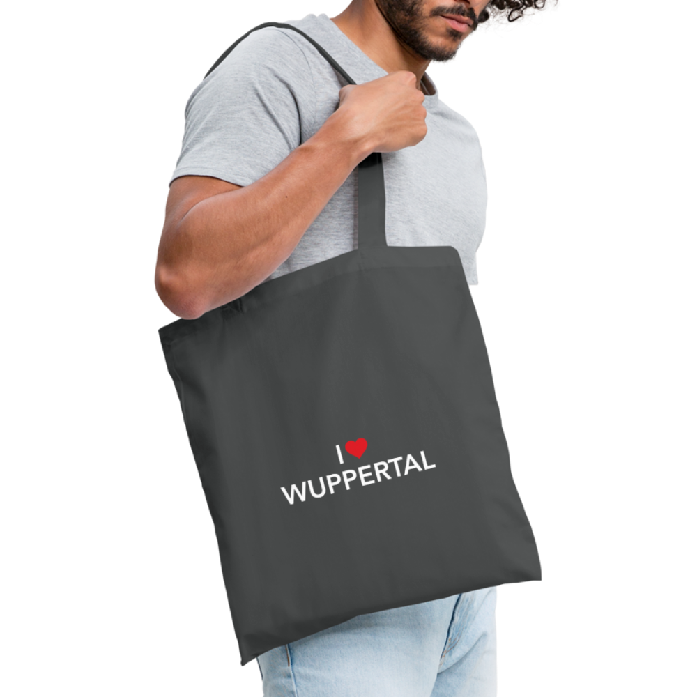 Tote Bag "I Love Wuppertal" Dark Edition - graphite grey