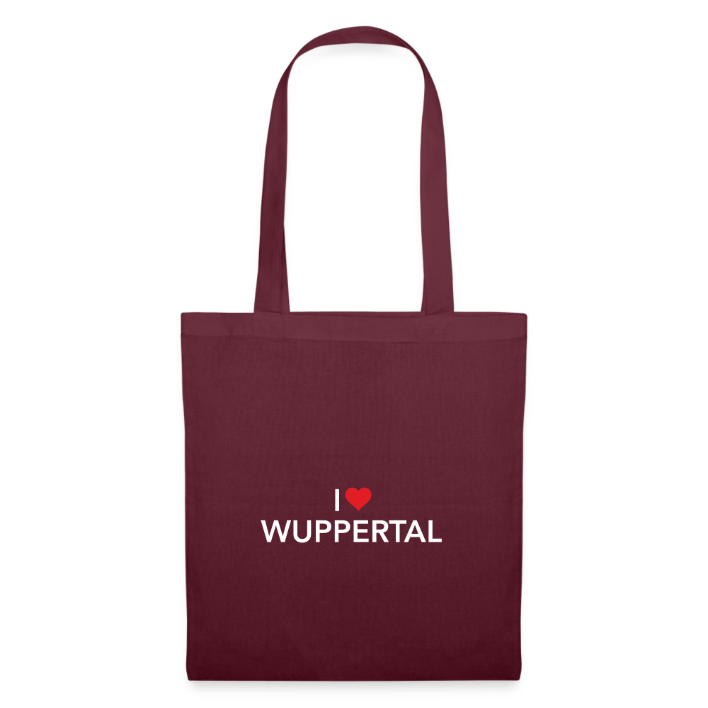 Tote Bag "I Love Wuppertal" Dark Edition - burgundy