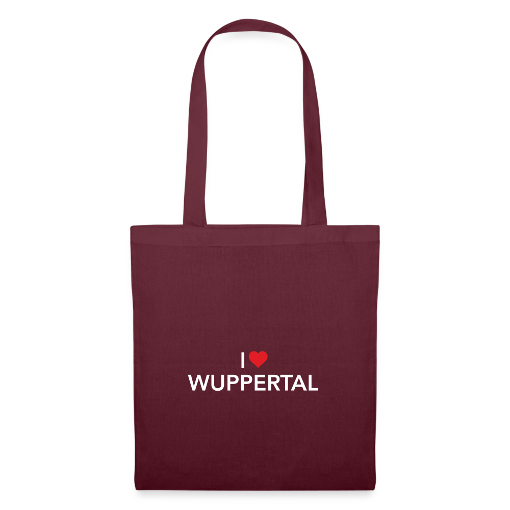 Tote Bag "I Love Wuppertal" Dark Edition - burgundy
