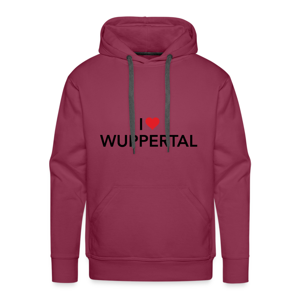 Hoodie "I Love Wuppertal" Bright Edition - bordeaux