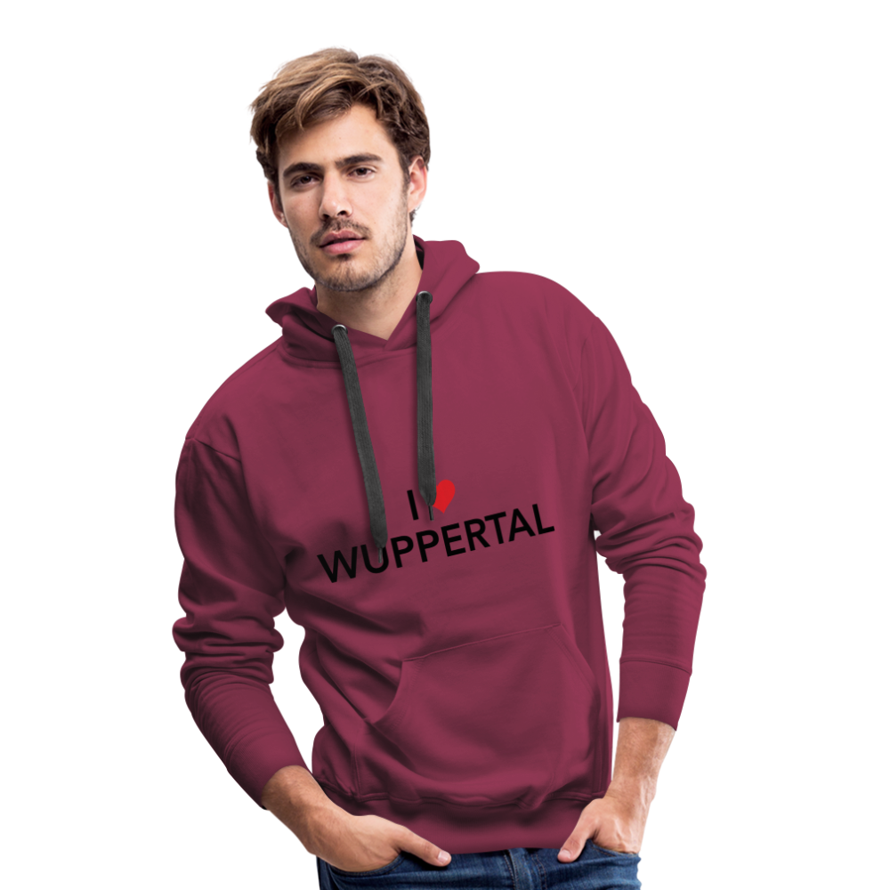 Hoodie "I Love Wuppertal" Bright Edition - bordeaux