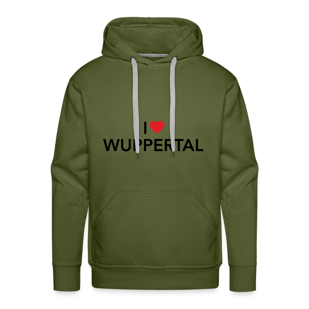 Hoodie "I Love Wuppertal" Bright Edition - olive green