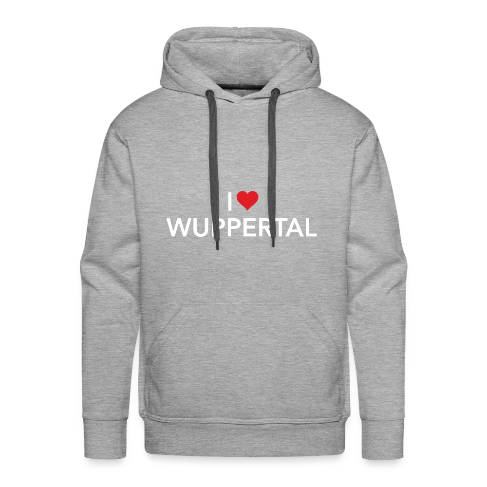 Hoodie "I Love Wuppertal" - heather grey