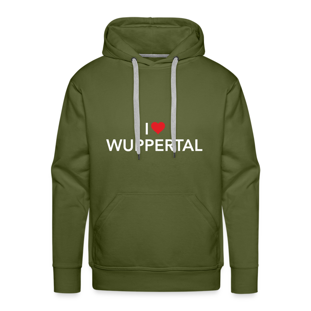 Hoodie "I Love Wuppertal" - olive green