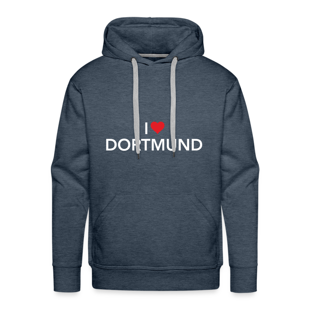 Hoodie "I Love Dortmund" - heather denim