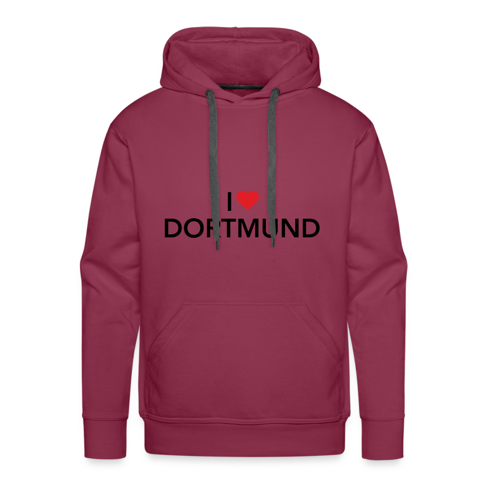 Hoodie "I Love Dortmund" Bright Edition - bordeaux