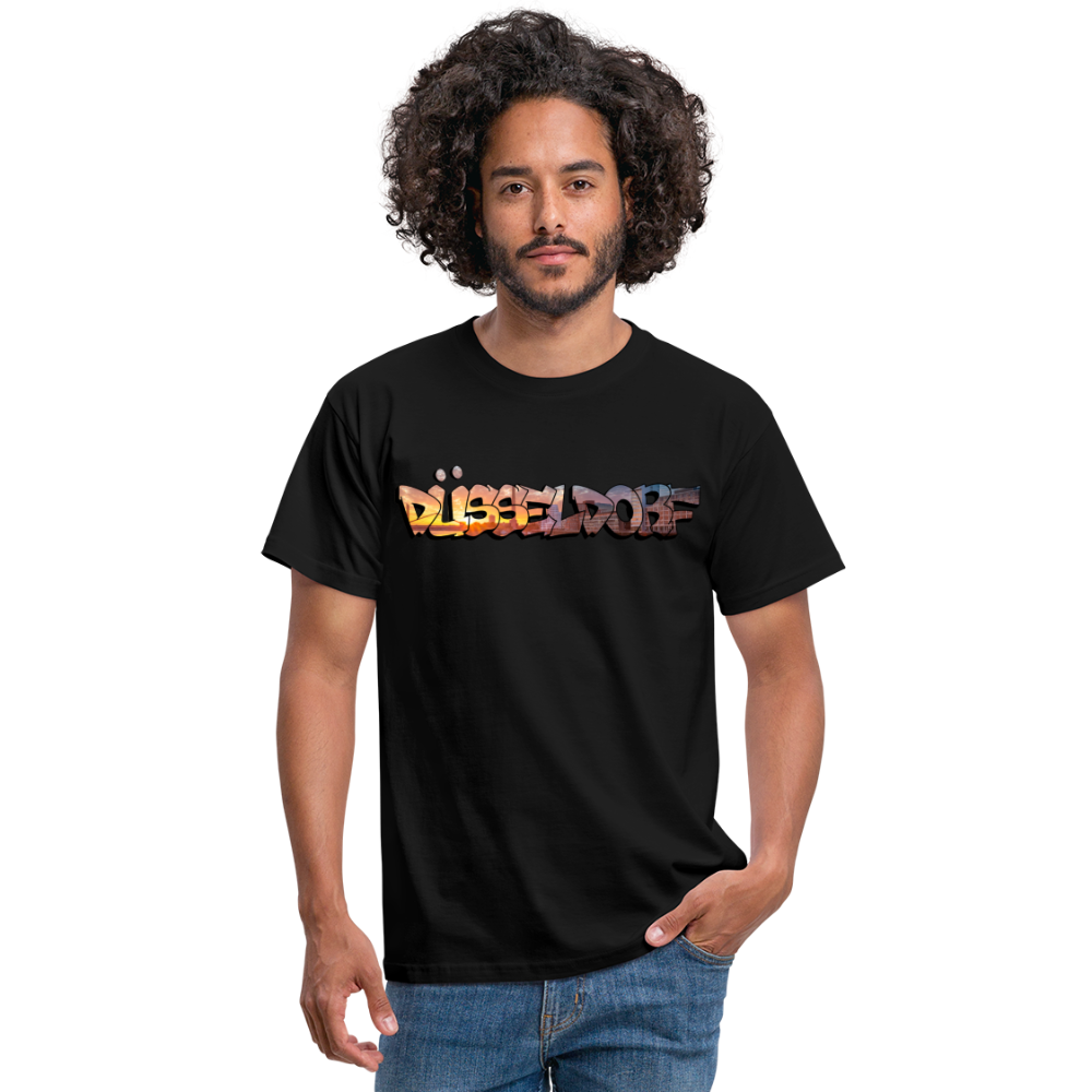 T-Shirt Düsseldorf "Skyline Sunset" - black