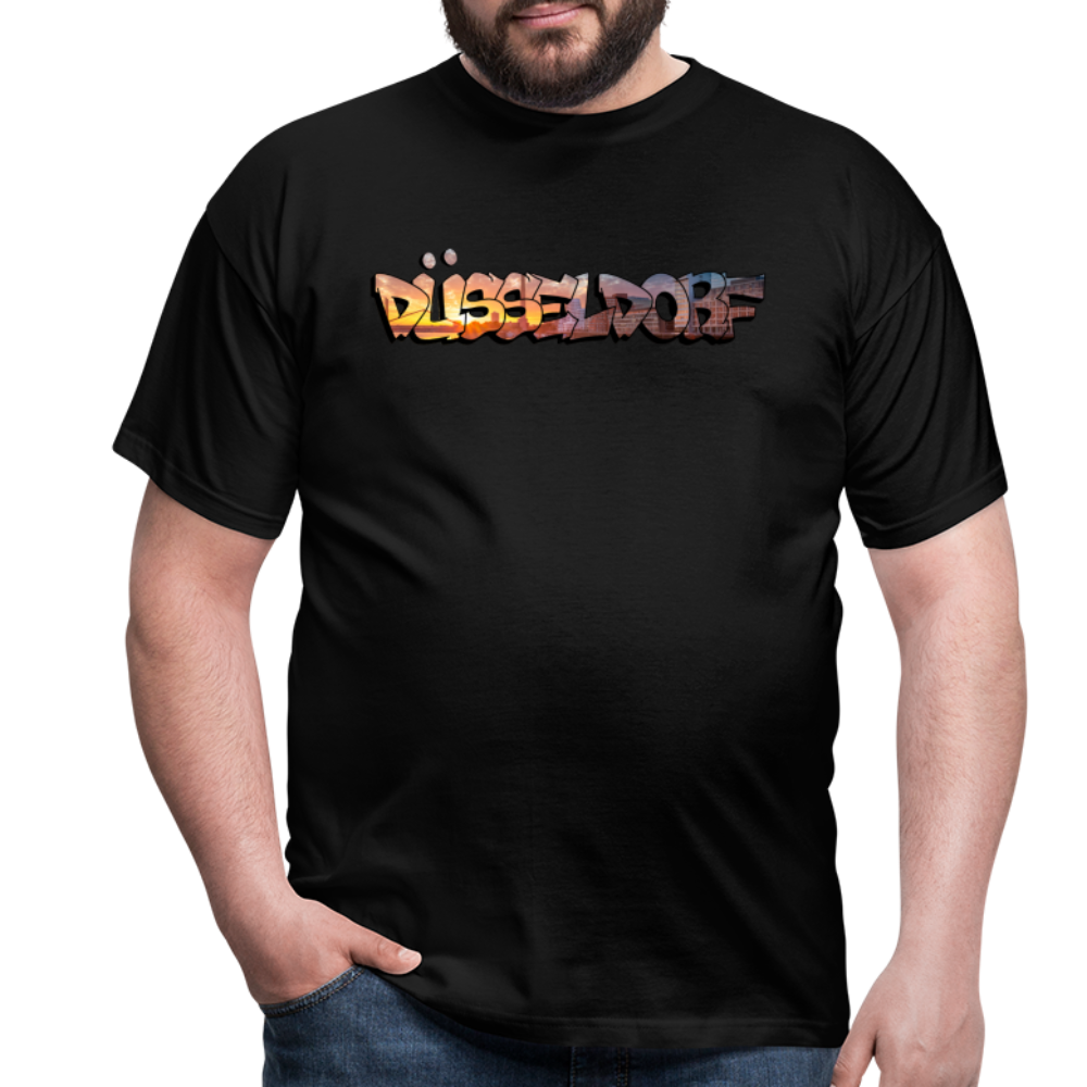 T-Shirt Düsseldorf "Skyline Sunset" - black