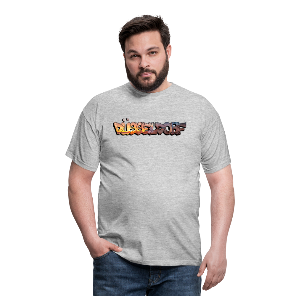 T-Shirt Düsseldorf "Skyline Sunset" - heather grey