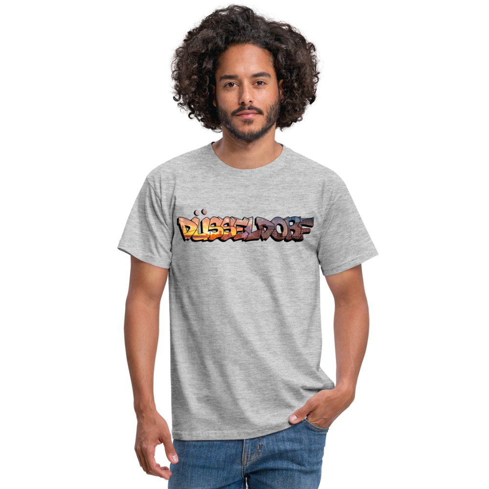 T-Shirt Düsseldorf "Skyline Sunset" - heather grey