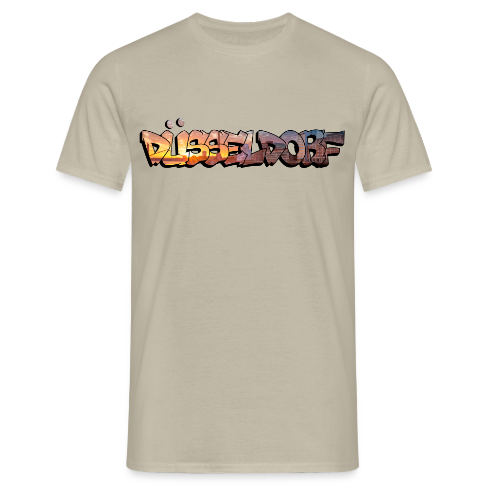 T-Shirt Düsseldorf "Skyline Sunset" - sand beige
