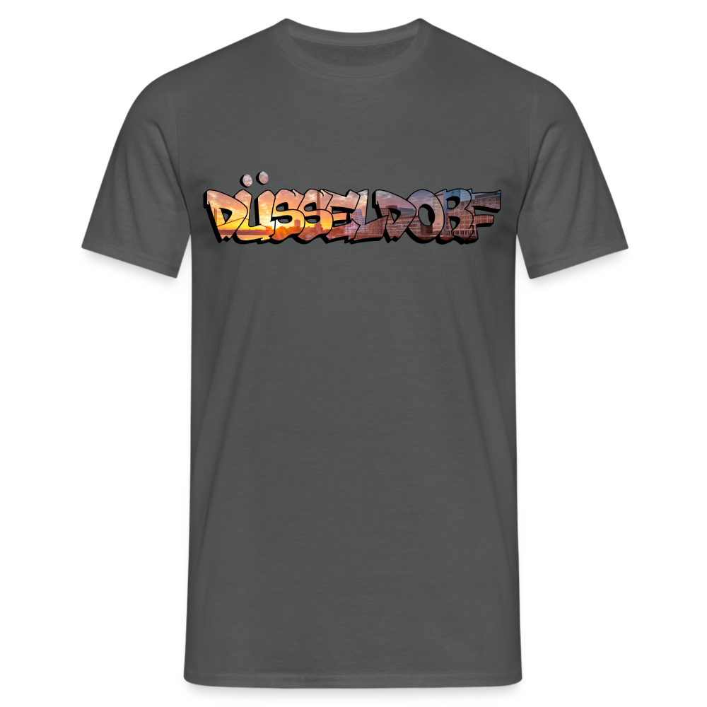 T-Shirt Düsseldorf "Skyline Sunset" - charcoal grey